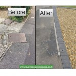 Manhole cover before and after